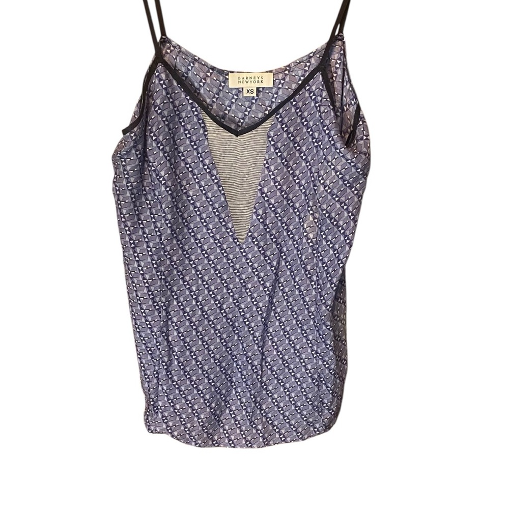 Ann Taylor Women's Blue Patterned Top